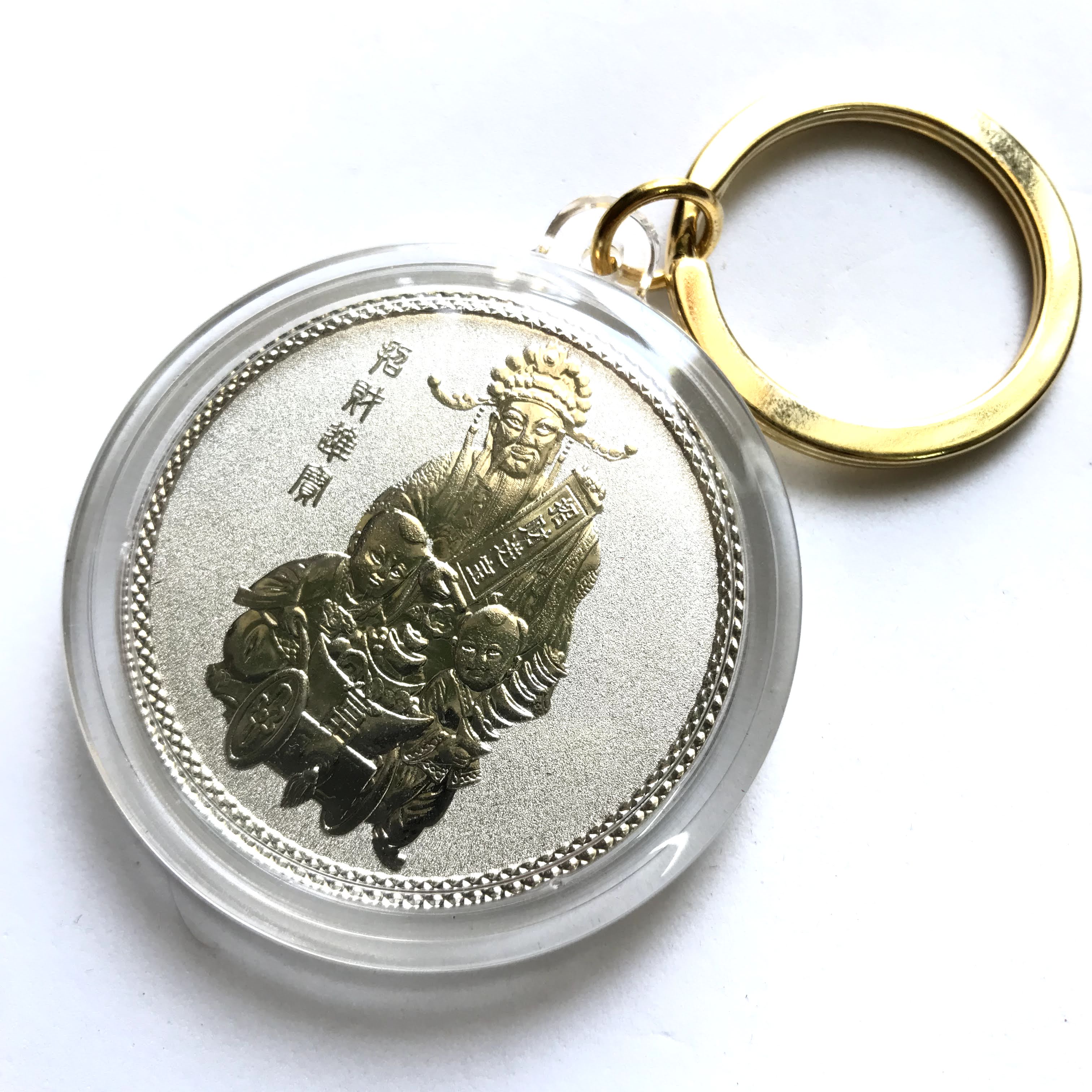 Móc khóa xu Thần Tài màu bạc phong thủy May Mắn - TMT COLLECTION - SP000410