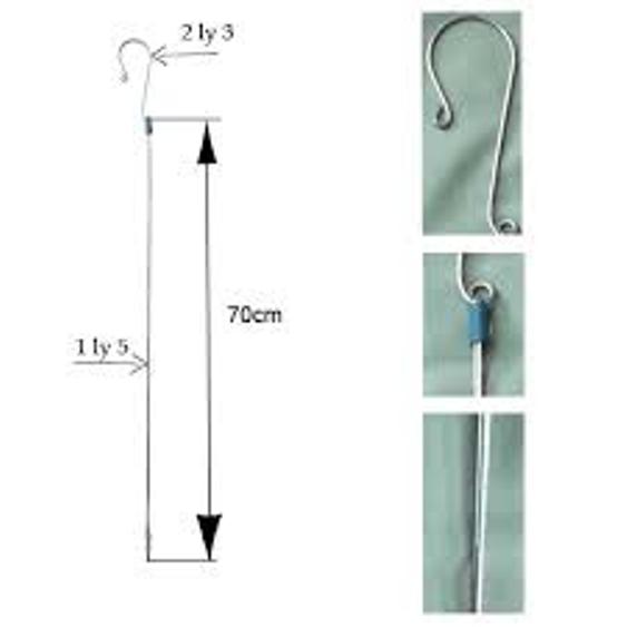Bộ 50 móc treo lan 3 dây bằng thép dài 70cm