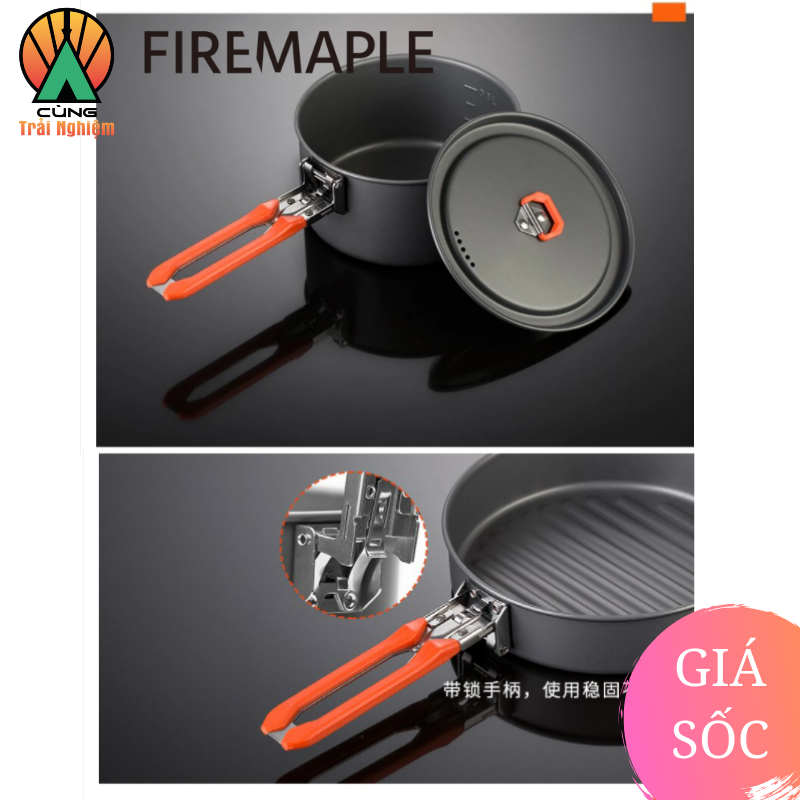 COMBO Nồi Chảo Nấu Ăn 3 Trong 1 Fire Maple Feast 3 Gọn Nhẹ Chuyên Dụng Cho Dã Ngoại Cắm Trại Ngoài Trời