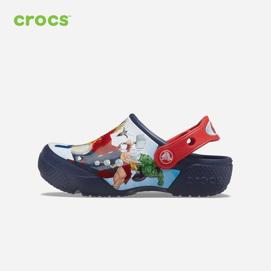 Giày lười trẻ em Crocs FW FunLab Clog Kid Avengers Patch Navy - 207069-410