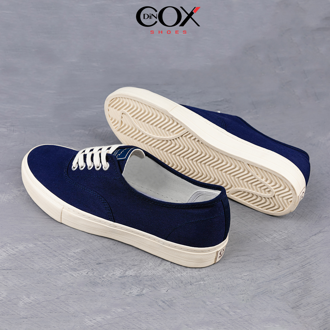 Giày Sneaker Nam Vải Canvas DINCOX E06 Dark Navy Đơn Giản Tinh Tế Sang Trọng