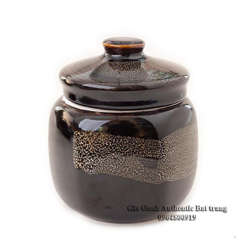 HỘP ĐỰNG TRÀ D11H15cm - Men hỏa biến CAO CẤP và SANG TRỌNG vừa đựng vừa trang trí rất tuyệt đẹp
