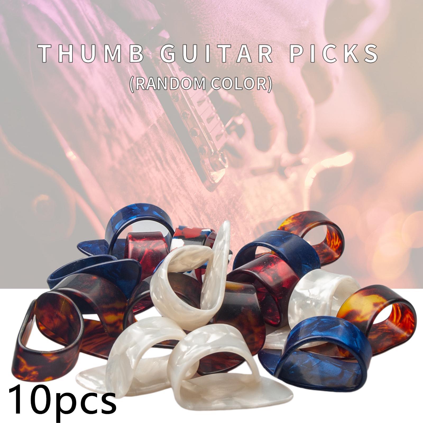 10 Pcs Guitar Thumb Finger Picks, Thumb Finger Picks, Guitar Fingertips Protector Plectrum Picks for Acoustic Guitar Banjo Bass Ukulele