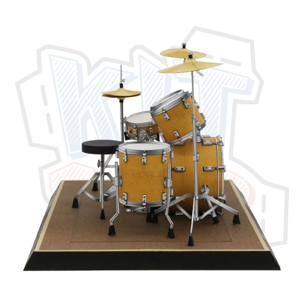 Mô hình giấy nhạc cụ Drum set - In mực thường - Giấy ảnh A4 160gsm