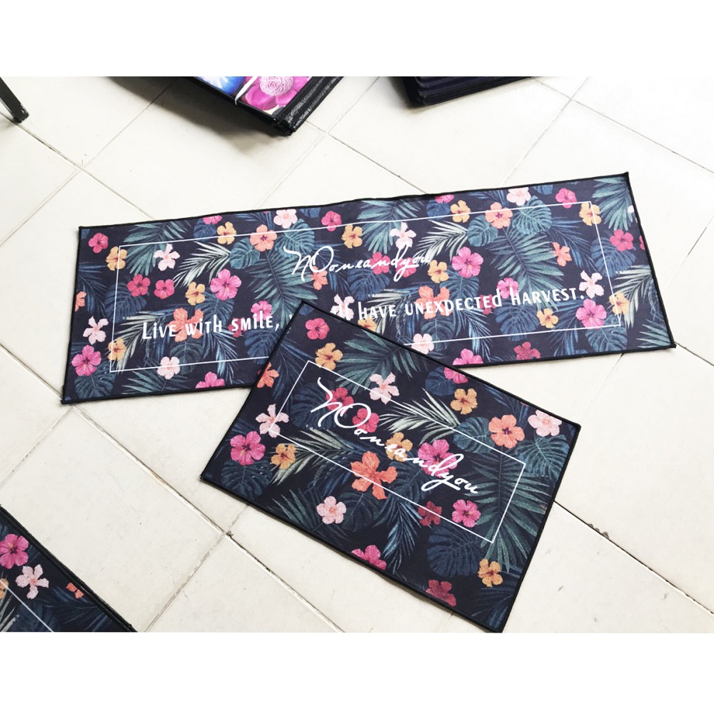 Bộ thảm bếp chống trơn trượt nỉ nhung lì cao cấp sang trọng TB63 phong cách Hàn Quốc đem lại không gian tinh tế cho phòng ăn thanh lịch - TB57