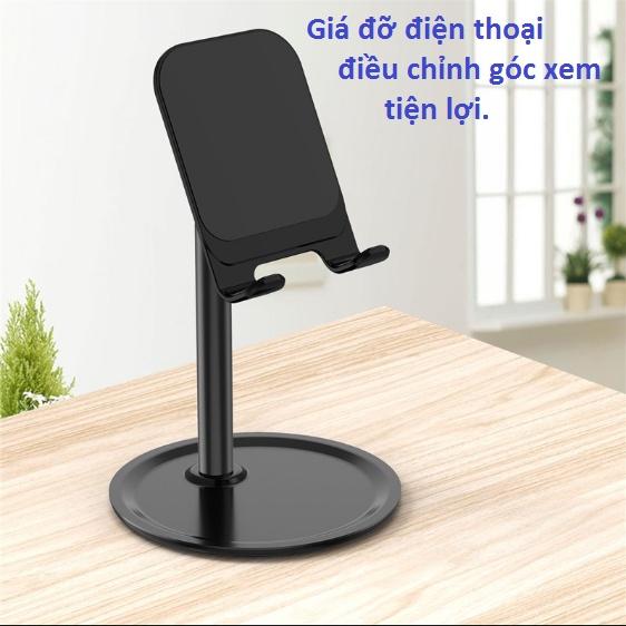 Giá điện thoại K1, đế đỡ điện thoại desktop đế tròn có thể đỡ ipad GD508-GiaDT-K1