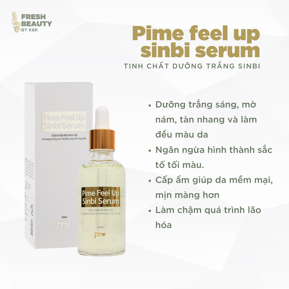 Tinh chất dưỡng trắng Pime Remade Sinbi Serum mờ thâm nám, tàn nhang, dưỡng sáng, chống lão hóa 50ml