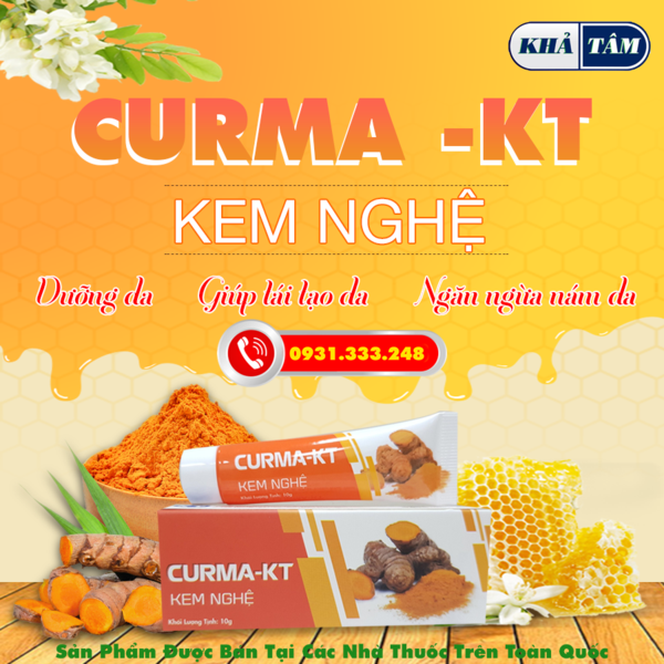 Kem nghệ Curma KT 10G - Khả Tâm - Ngăn ngừa vết thâm