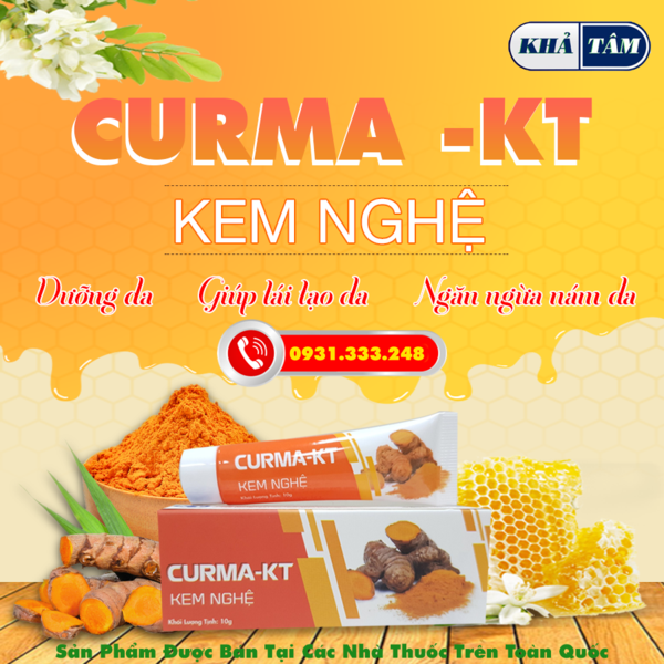 Kem nghệ Curma KT 10G - Khả Tâm -  Ngăn ngừa vết thâm