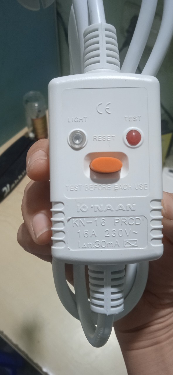 Dây chống giật bình nóng lạnh 16A - Thiết bị chống giật cho ổ cắm - Hàng Tốt - Bảo hành 6 tháng lỗi đổi mới