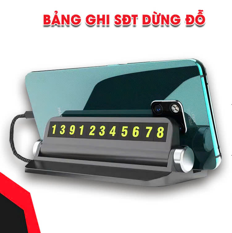 Bảng Ghi Số Điện Thoại Ô Tô Thẻ Đỗ Xe Hiển Thị Số Điện Thoại Gắn Taplo Xe Hơi Ô Tô Tiện Lợi Kiêm Giá Đỡ Tiện Lợi - Phụ kiện nội thất khác