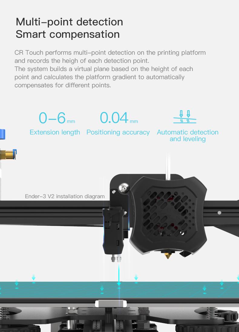 Máy in 3D CREALITY CR Cảm biến cảm ứng Bộ cân bằng tự động 32Bit Tấm giá đỡ cho các bộ phận Ender-3/Ender-3 V2/Ender-3 Pro