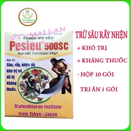 Trừ sâu bọ trĩ rầy nhện Pesieu 500SC hộp 10 gói