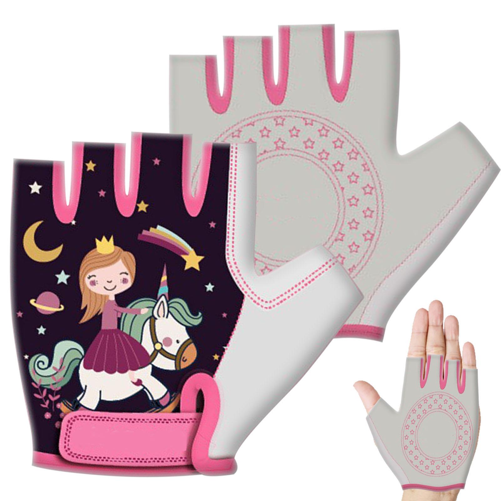 Trẻ em đi xe đạp găng tay nửa ngón tay trượt băng trẻ em đi xe đạp găng tay xe đạp găng tay thể thao cho trẻ em trai và trẻ em gái Color: Blue Size: L