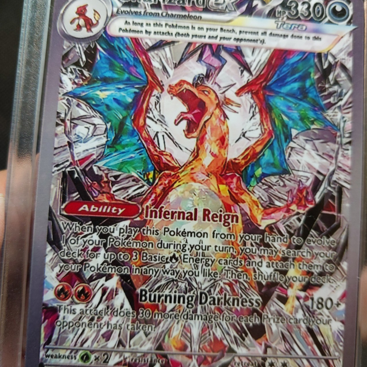 Thẻ Pokemon Card US Pokemon Charizard ex 223 197 Obsidian Flames khung long lua kim cuong 1459 d27 1-25