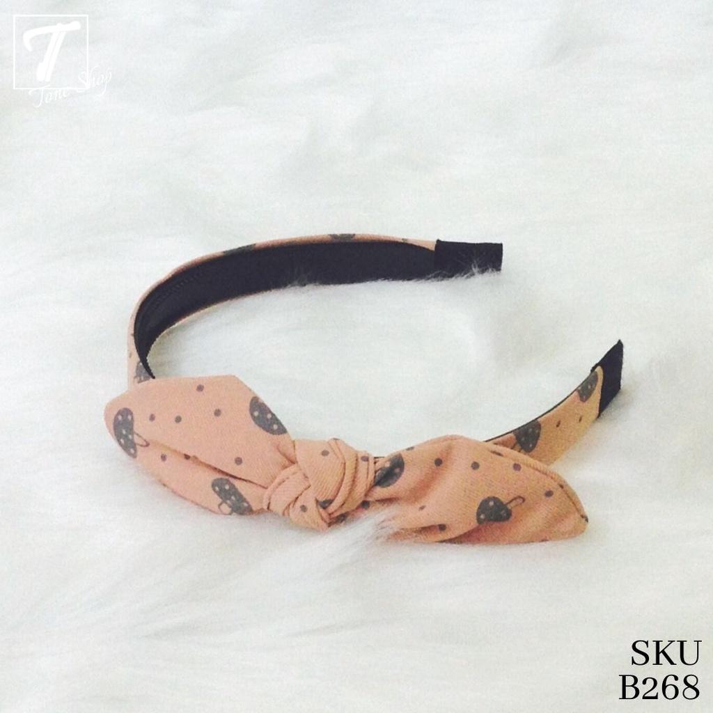 Băng đô cài tóc gọng nhỏ có nơ thương hiệu Tone Shop - Bờm tóc xược tóc