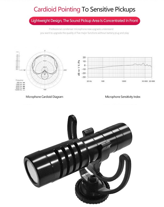 Micro thu âm Shotgun YC-VM400 Yichuang chính hãng.