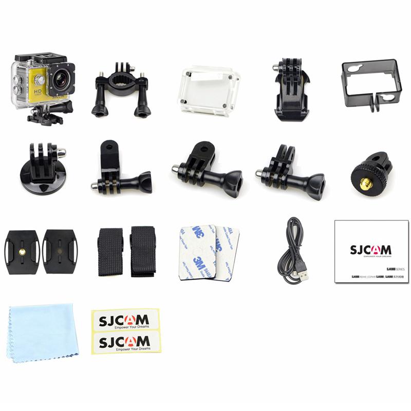 Bản gốc SJCAM SJ4000 Camera hành động cơ bản Trò bảo vệ 1080p Máy ảnh mũ bảo hiểm HD 2.0 "Đăng ký xe thể thao DVR