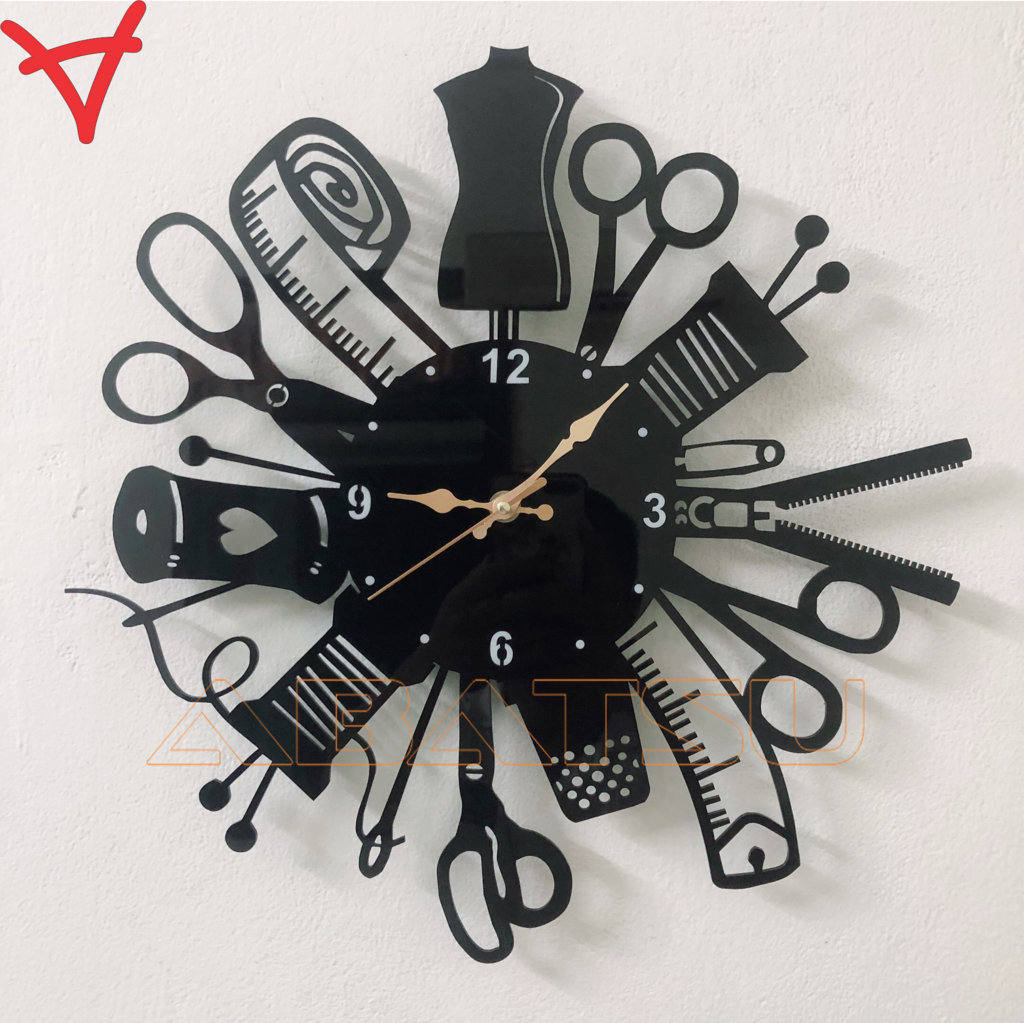 Đồng Hồ Treo Tường May Đo Đẹp Phong Cách Hiện Đại Thời Trang