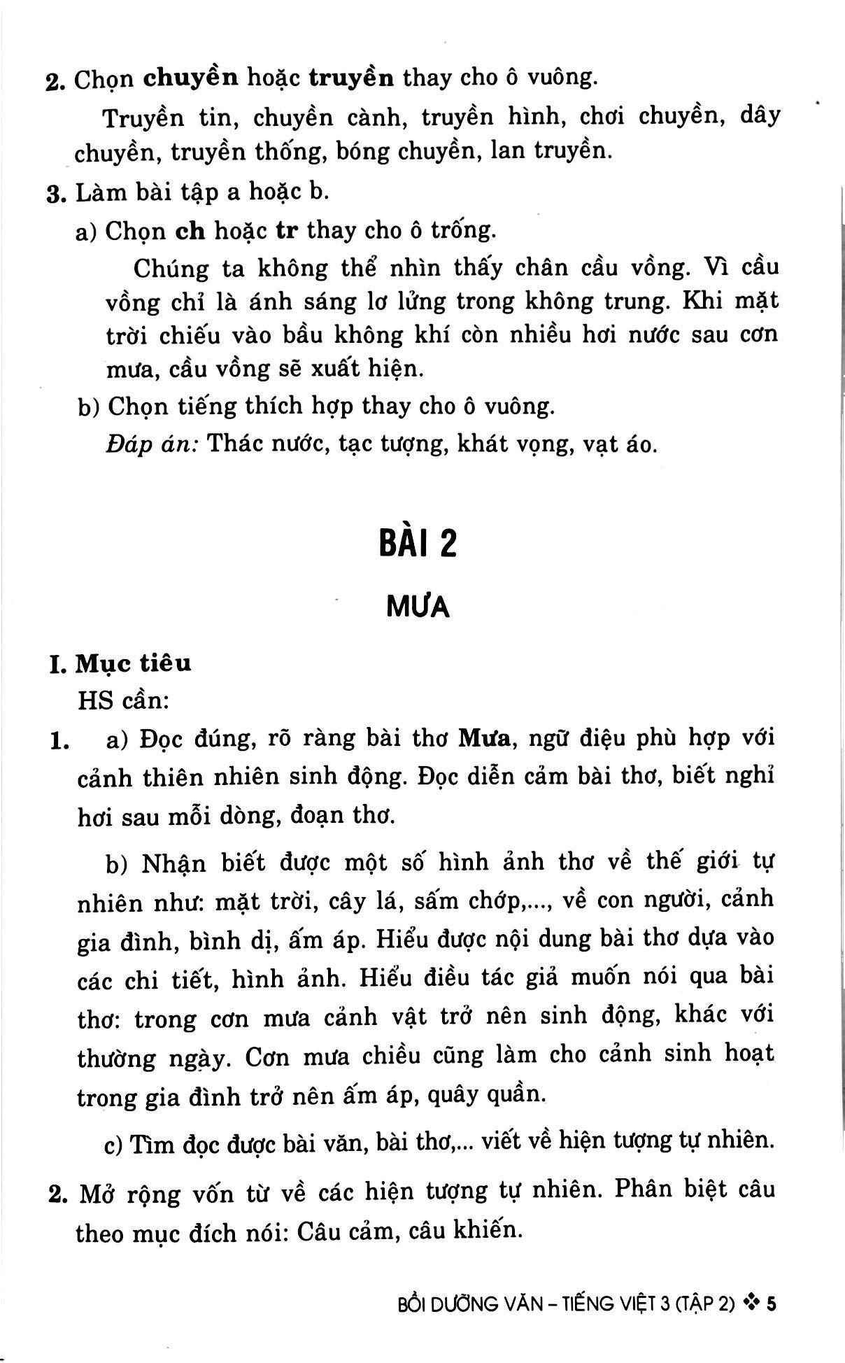 Bồi Dưỡng Văn - Tiếng Việt 3 - Tập 2