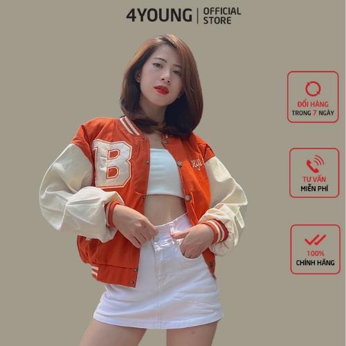 Áo khoác bomber nữ croptop dang lửng