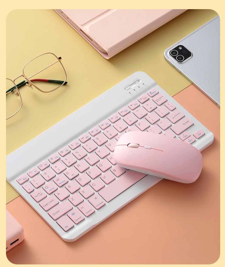 Bàn Phím Điện Thoại Mini Bluetooth Bàn Phím Và Chuột Cho Android Máy Tính Bảng Iphone Bàn Phím Không Dây Cho IPad IOS Điện Thoại Dễ Thương, Bàn Phím