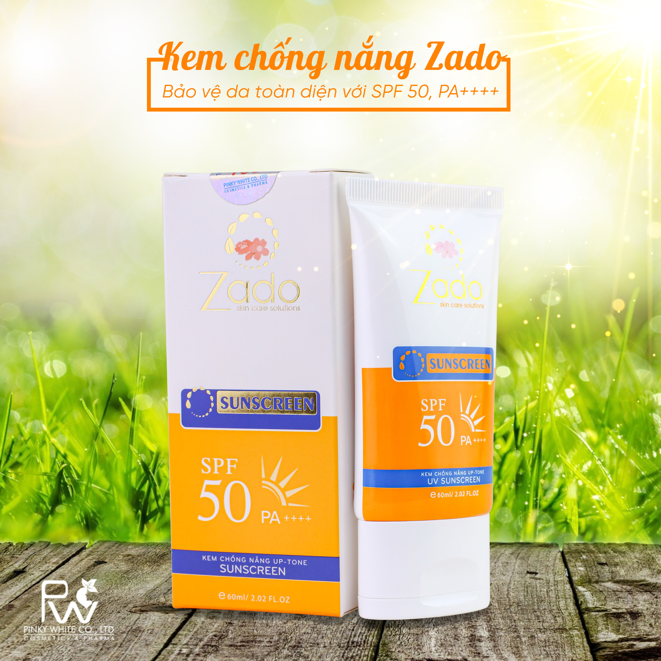 KEM CHỐNG NẮNG ZADO UP-TONE UV SUNSCREEN SPF50+/PA++++ BẬT TONE TRẮNG SÁNG