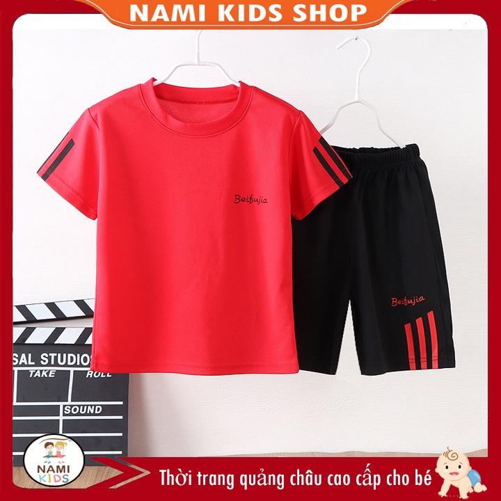 Set đồ thể thao bé trai chất vải thông hơi thoáng mát