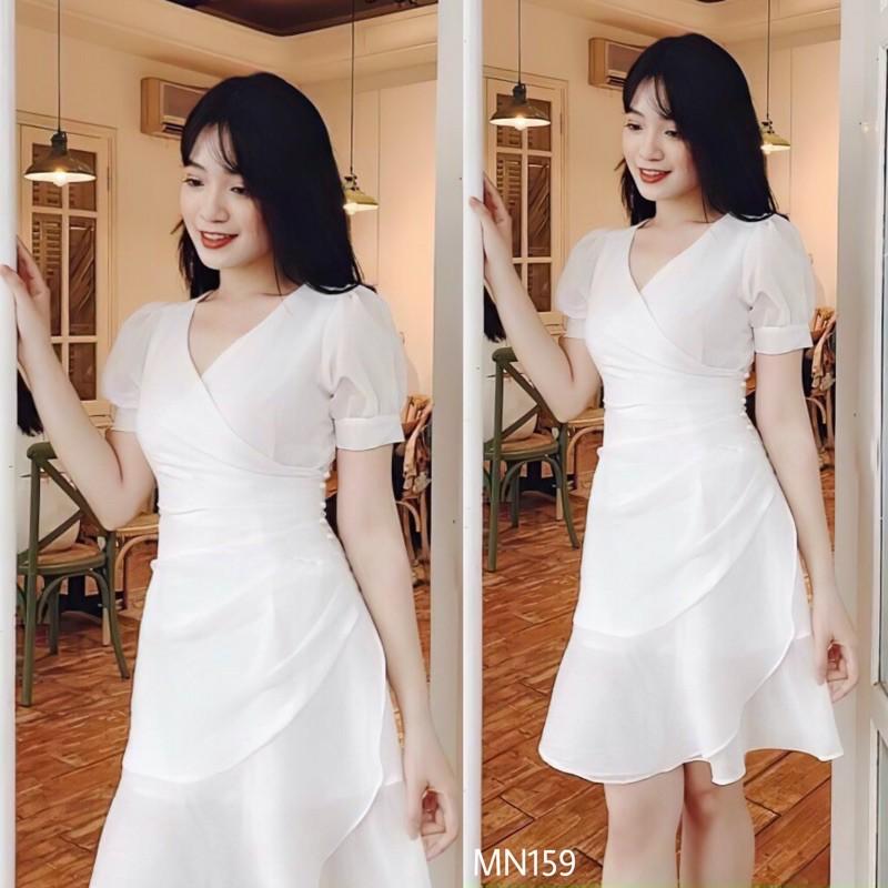 Đầm xoè | Đầm trắng dự tiệc | Đầm đi chơi | Váy xoè tơ xốp dạo phố - MN159 - Đầm Váy Mina