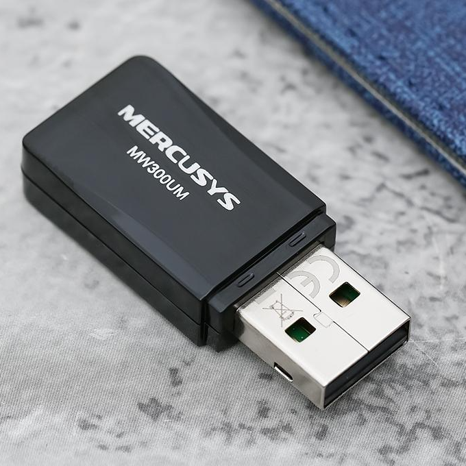 USB Wifi 300 Mbps Mercusys MW300UM Đen - Hàng chính hãng