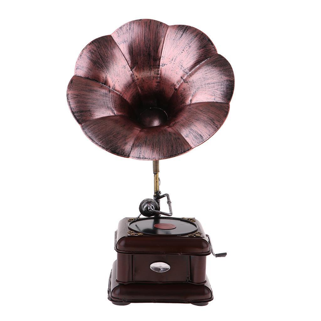 Vintage Phonograph with   Home  Decoration,Bronze
