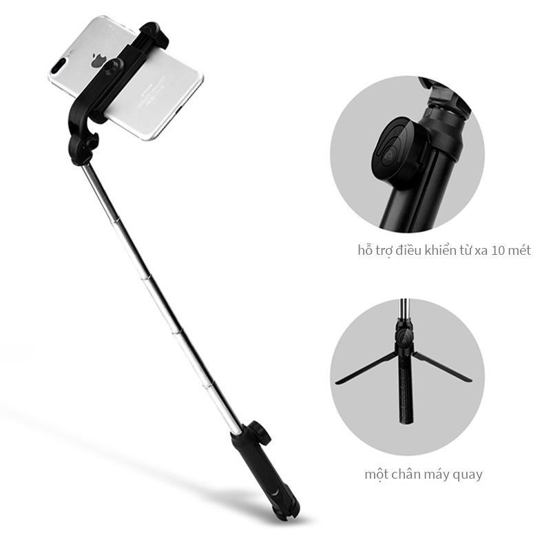 Chân máy đa năng di động thuận lợi nhất Gậy selfie XT10 xoay 360 độ điều khiển từ xa Gậy selfie chân máy trực tiếp