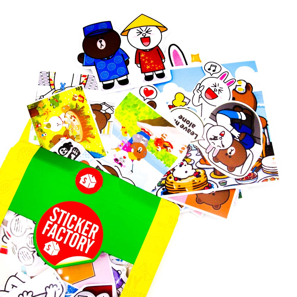 Combo 3 Hộp Sticker Hình Dán - CARTOON (Cartoon, Mickey and Minie, Brown and Cony)