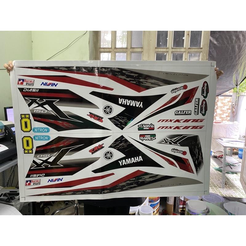 Tem rời xe Exciter 150 trắng đỏ