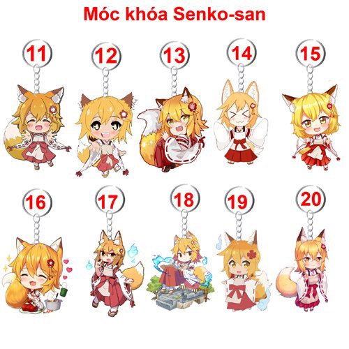Móc khoá sewayaki kitsune nó sẽ ko-san 3-6 cái khác nhau