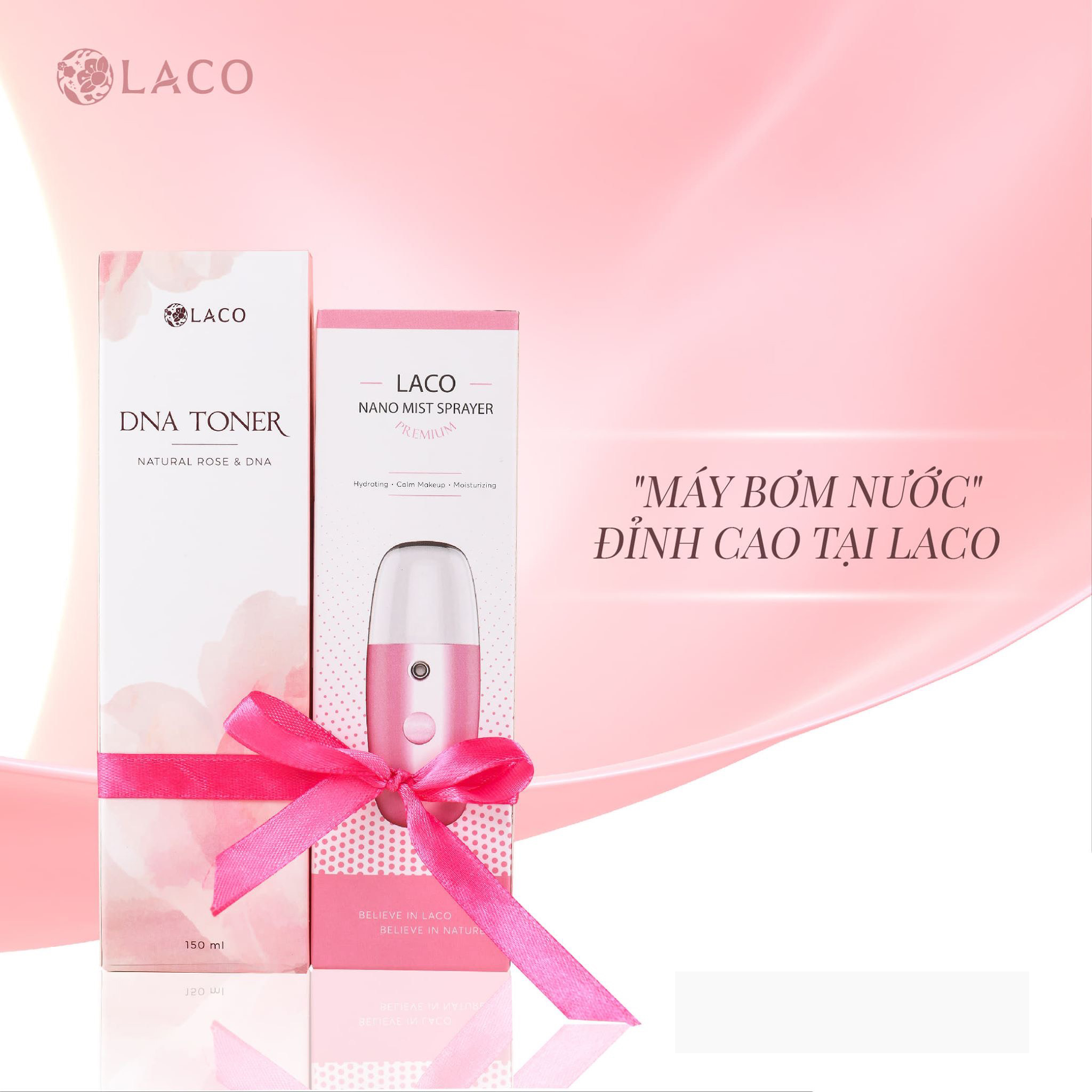 Nước hoa hồng DNA TONER LACO tinh chất cá hồi [TẶNG MÁY PHUN SƯƠNG NANO]