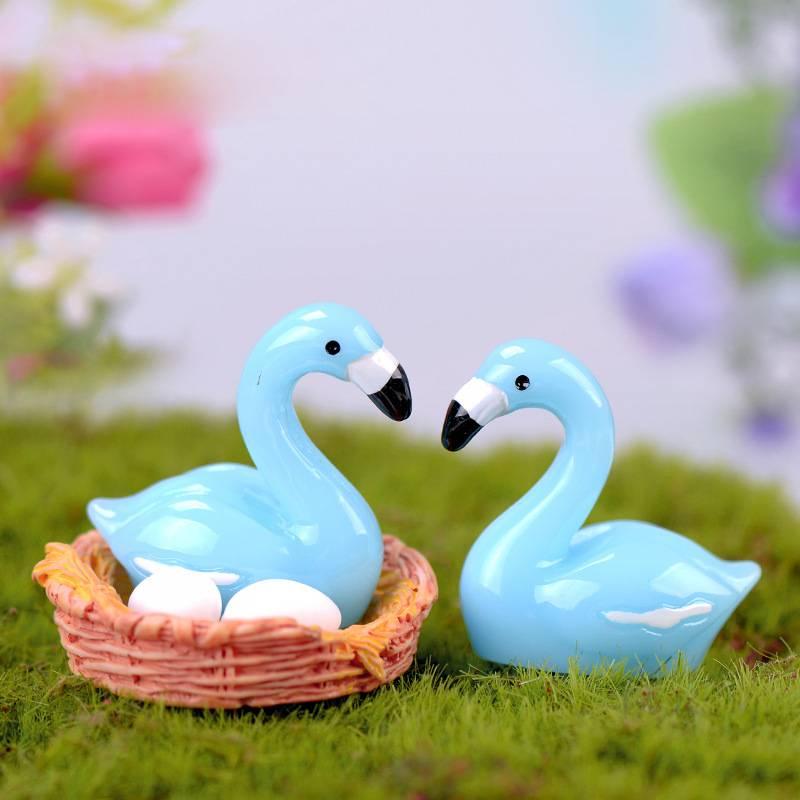 Mô hình con thiên nga trang trí tiểu cảnh, sân vườn, terrarium
