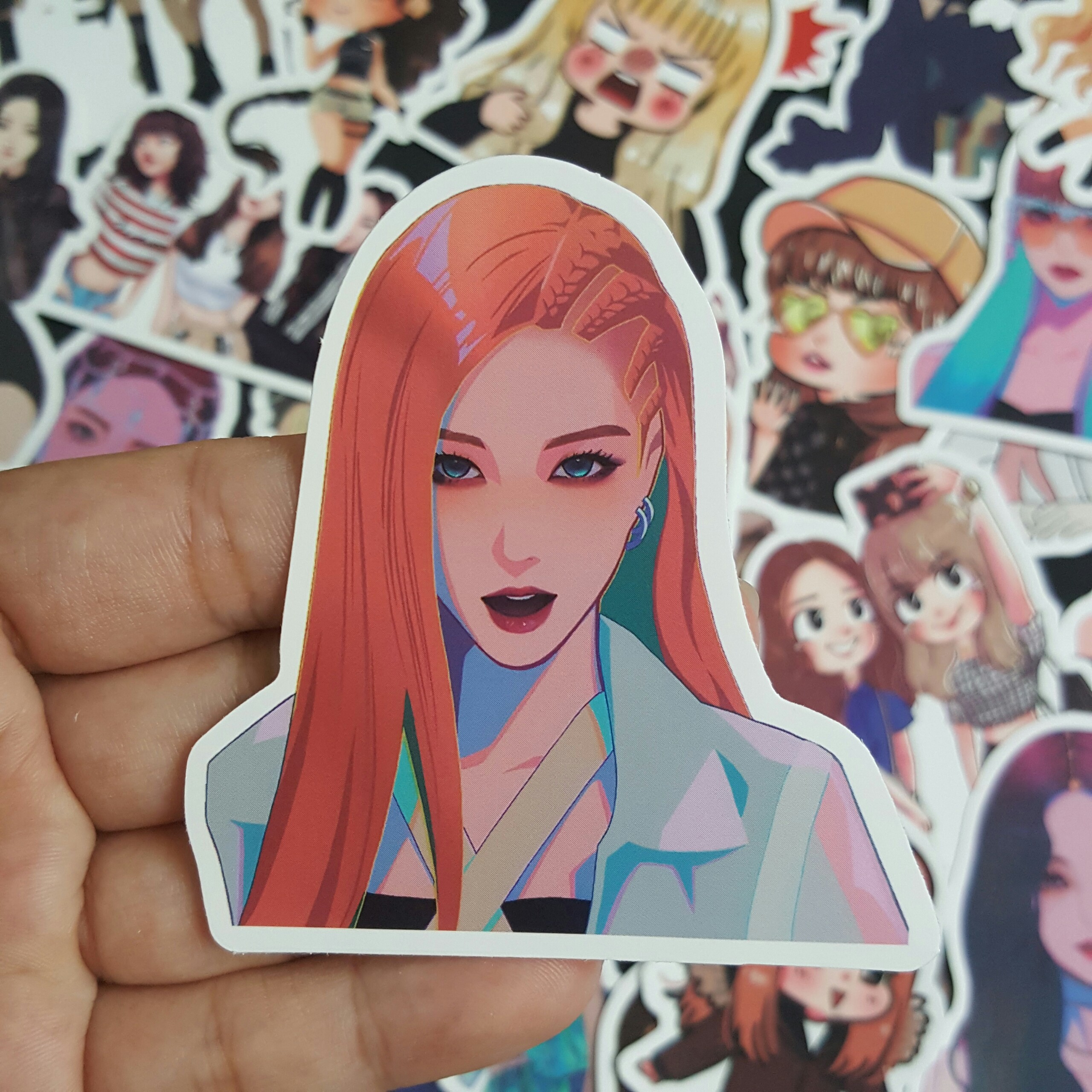 Bộ Sticker dán cao cấp chủ đề BLACKPINK - Dùng dán Xe, dán mũ bảo hiểm, dán Laptop...