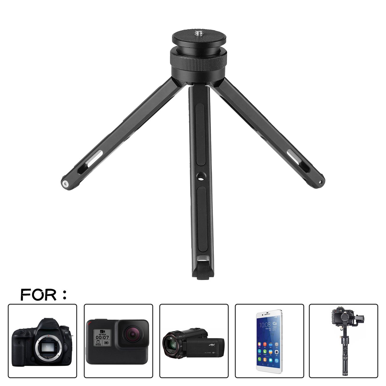 Chân máy để bàn bằng nhôm Chiều cao có thể điều chỉnh vô cấp với Giao diện 1/4-inch Đa năng cho máy ảnh DSLR SLR Điện thoại
