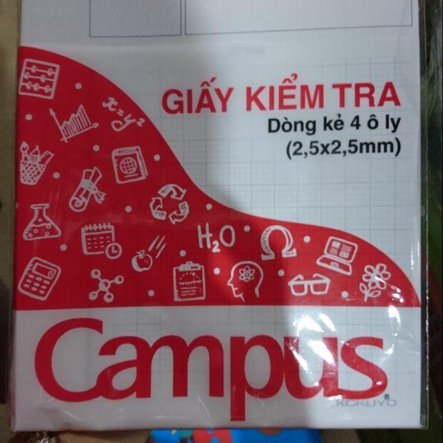 Giấy kiểm tra oly, kẻ ngang campus ( combo 5 túi)