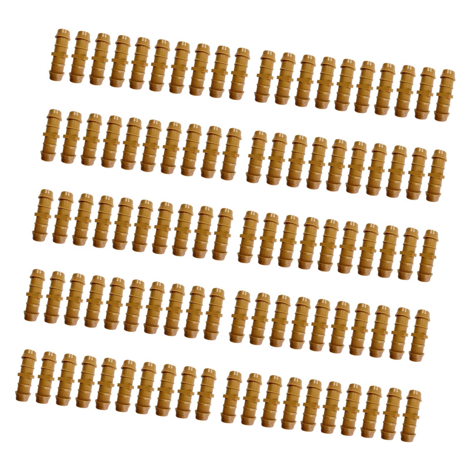 100Pcs Garden Irrigation Pipe Connector 17mm Drip System DIY Drip Irrigation