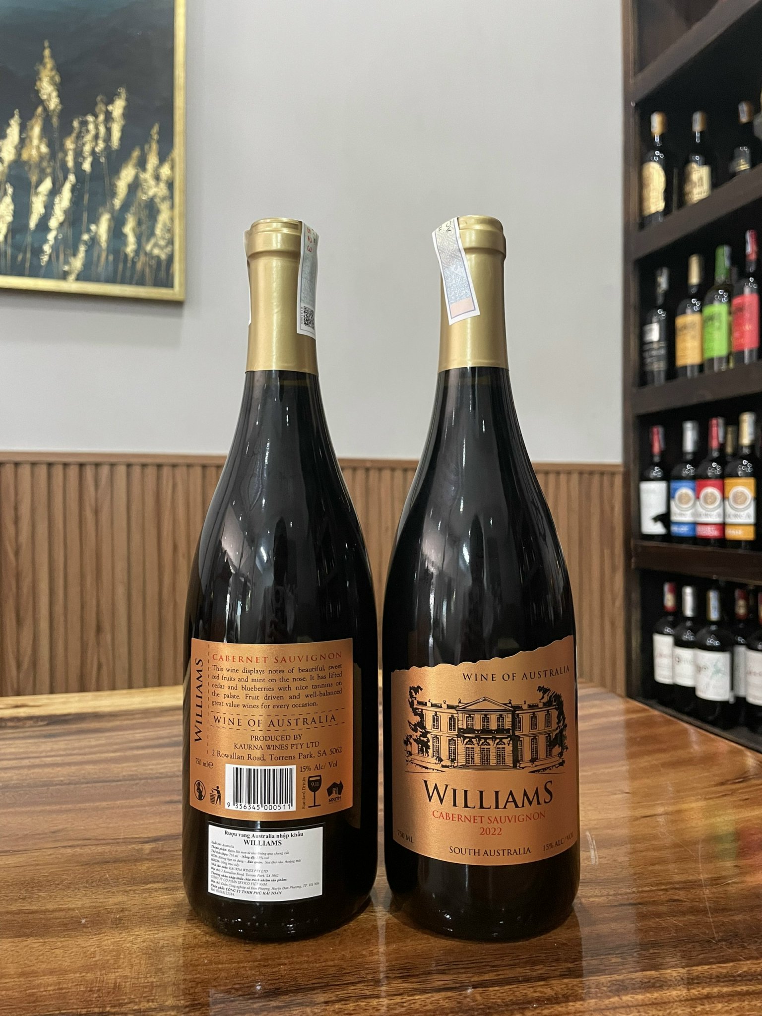 Rượu WILLIAMS Carbernet Sauvignon Nồng Độ Alc 15% 750ml