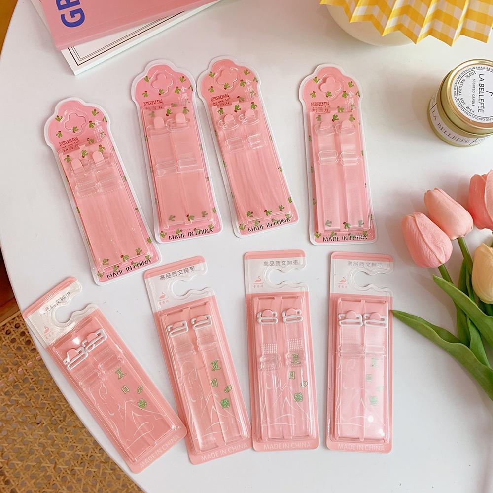 Dây Áo Trong Suốt Silicon Cao Cấp Đóng Bìa Hồng - Điều Chỉnh Tăng Giảm Dẻo Bền Đẹp DUASHOP.