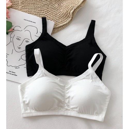Áo Bra Cotton 3 Dây Xinh Xắn Có Đệm Ngự Mỏng Mát