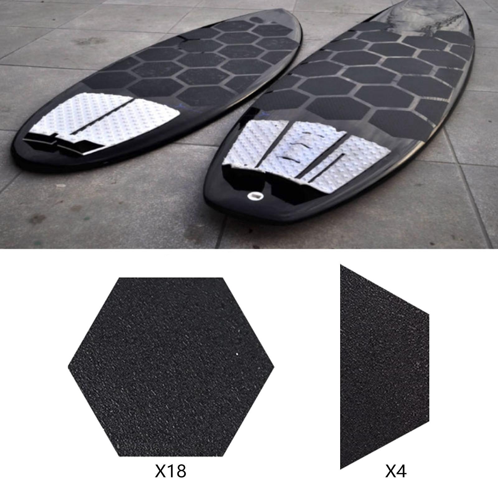 Hexagon Surfboard Traction Pads Deck  Decking Accessories Premium Surfpad Waxless Deck Pads for Skimboard, Shortboards, Surf Boards