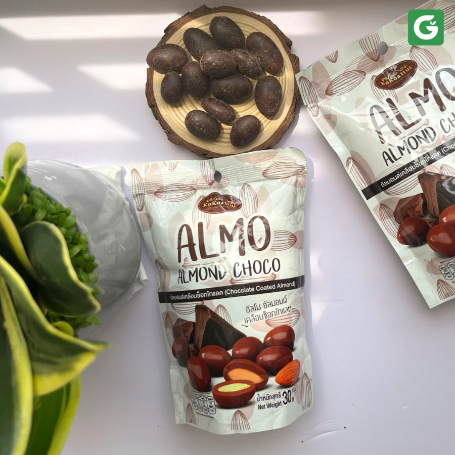 Sô Cô La Hạnh Nhân ALMO – Giòn Rụm, Thơm Ngon – Gói 30g [Hàng Thái Lan