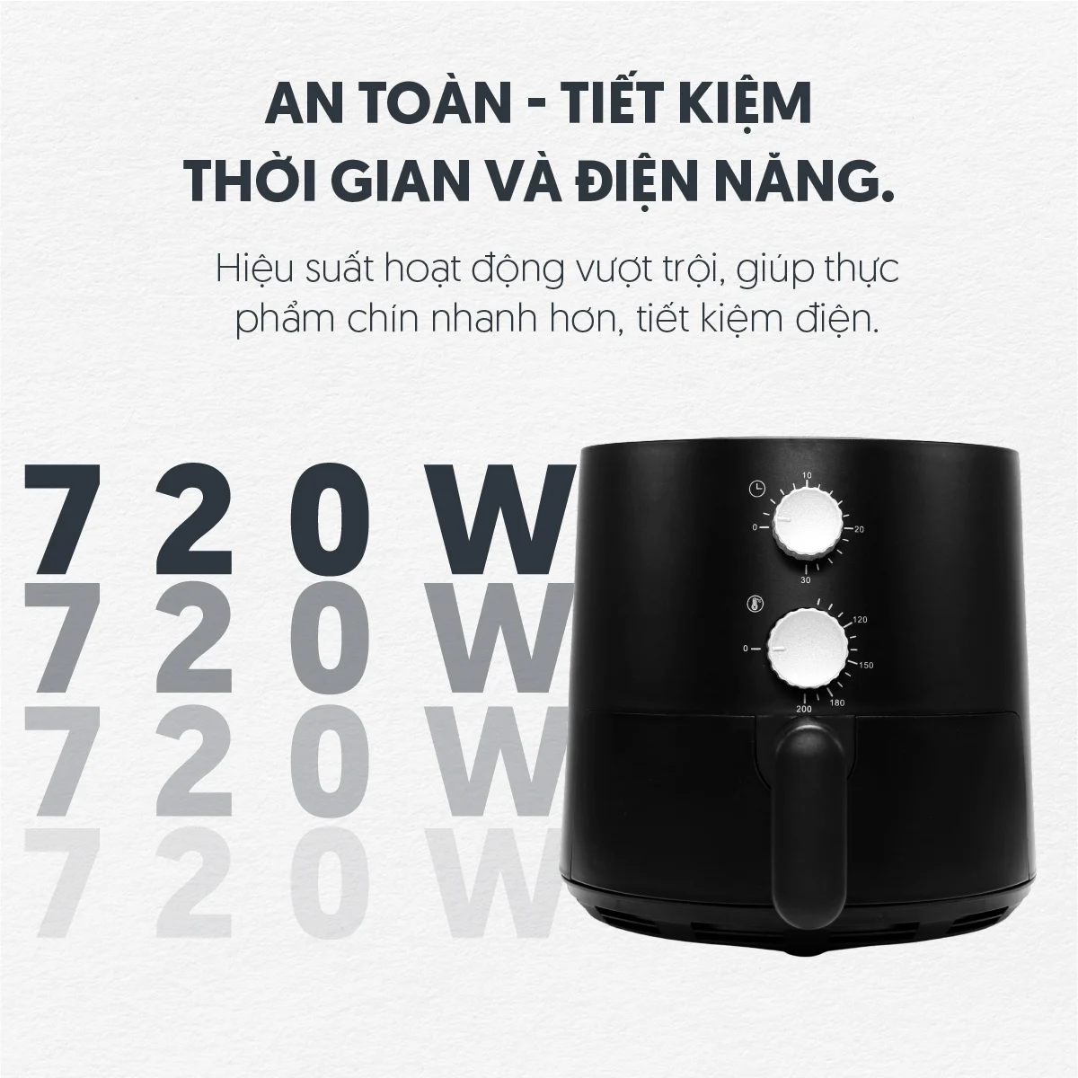 Nồi chiên không dầu các size bảo hành 24 tháng