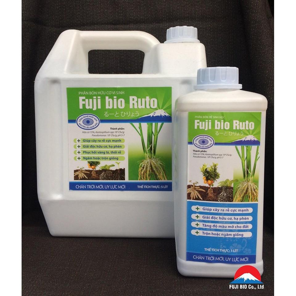 Chế phẩm VSV phân giải xenlulo Fuji Bio Ruto 1 lít Ra rễ và Giải độc