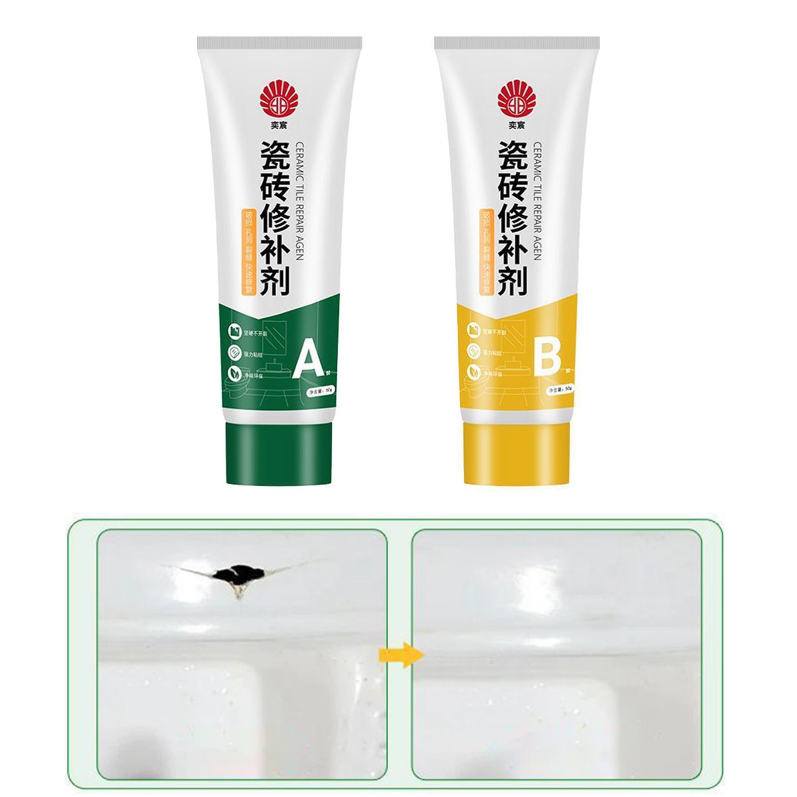 Tile Repair Agent, Tile Repair Kits, Home Filling Glue Porcelain Repair, Ceramic Tile Repair Filler, for Shower Tray Bathroom
