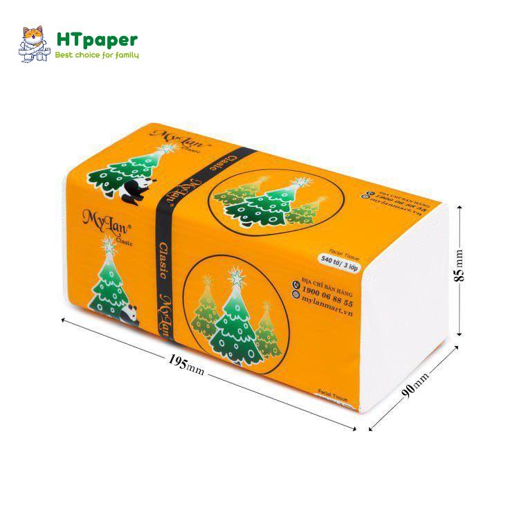 Lốc 4 Gói Giấy Ăn Rút, Khăn Giấy Rút Lụa Mylan Gấu Thông Cao Cấp Siêu Dai và Mềm Mịn